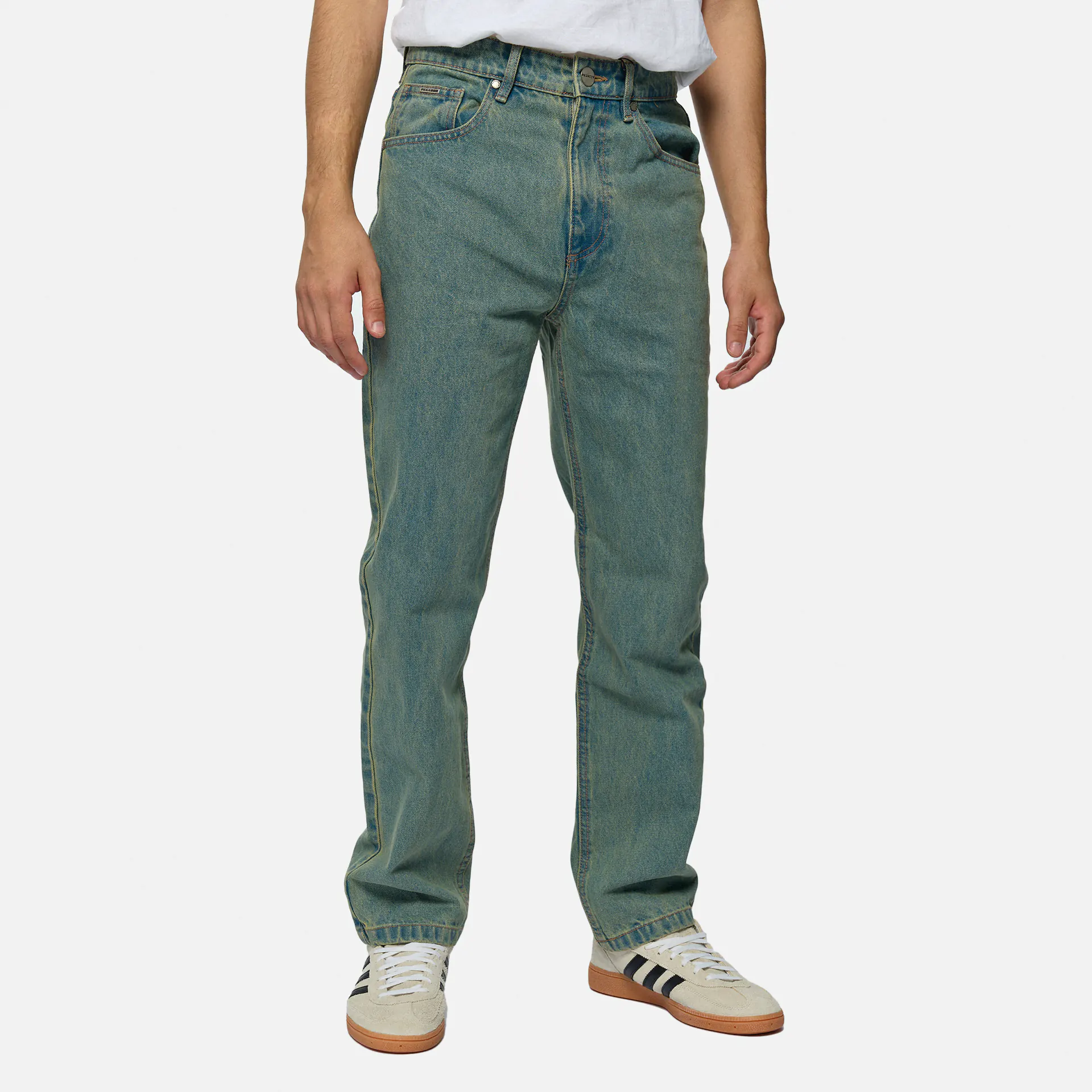 PEGADOR Baltra Baggy Jeans Washed Vintage Blue